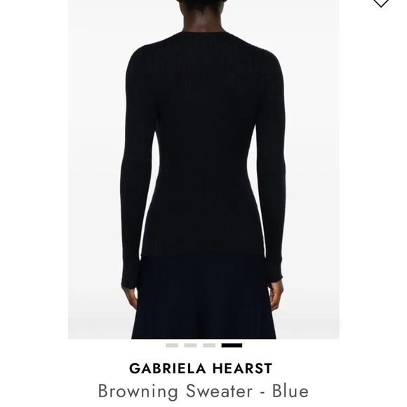 Gabriela Hearst Women's Blue Cowl Sweater
